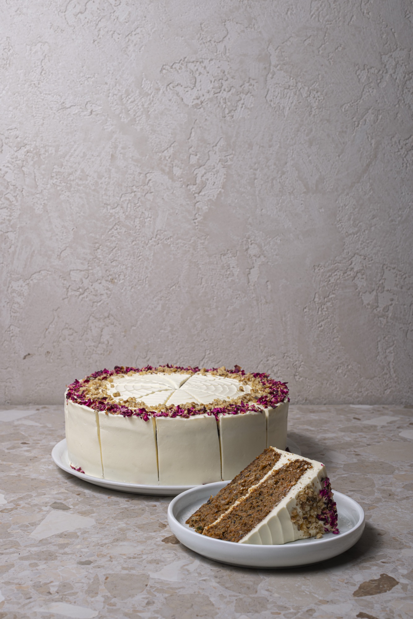 Carrot Cake — house-made with cream cheese frosting